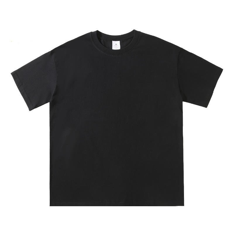 High Quality 230gsm 100% Cotton Heavyweight Oversized Drop Shoulder Solid Short Sleeve Crew Neck Blank T-shirt for Men