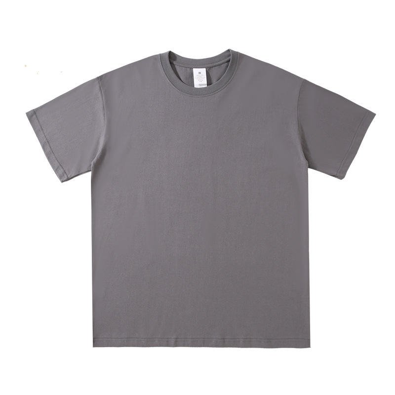 High Quality 230gsm 100% Cotton Heavyweight Oversized Drop Shoulder Solid Short Sleeve Crew Neck Blank T-shirt for Men