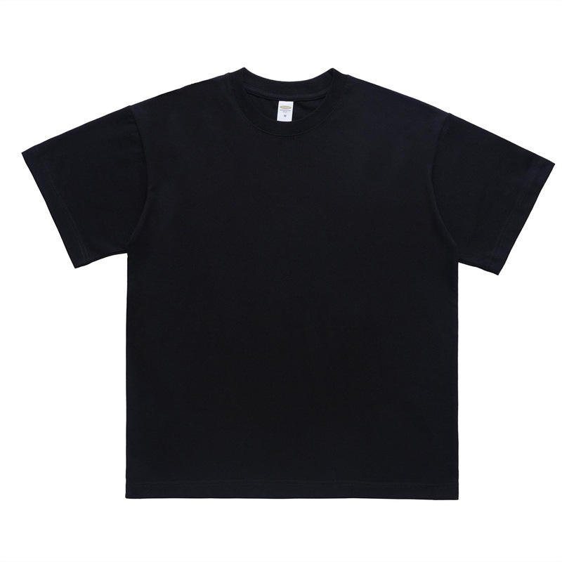 Drop Shoulder T-shirt High Quality Custom Men's Casual Tshirt300 Grams Solid 100% Cotton Knitted O-Neck Short Sleeve