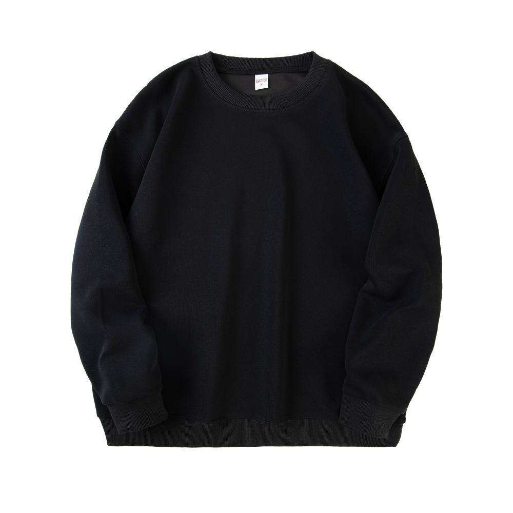 Unisex 350GSM Heavyweight Crewneck Sweatshirt 100% Cotton Oversized Men's Pullover Custom Long Loose Casual