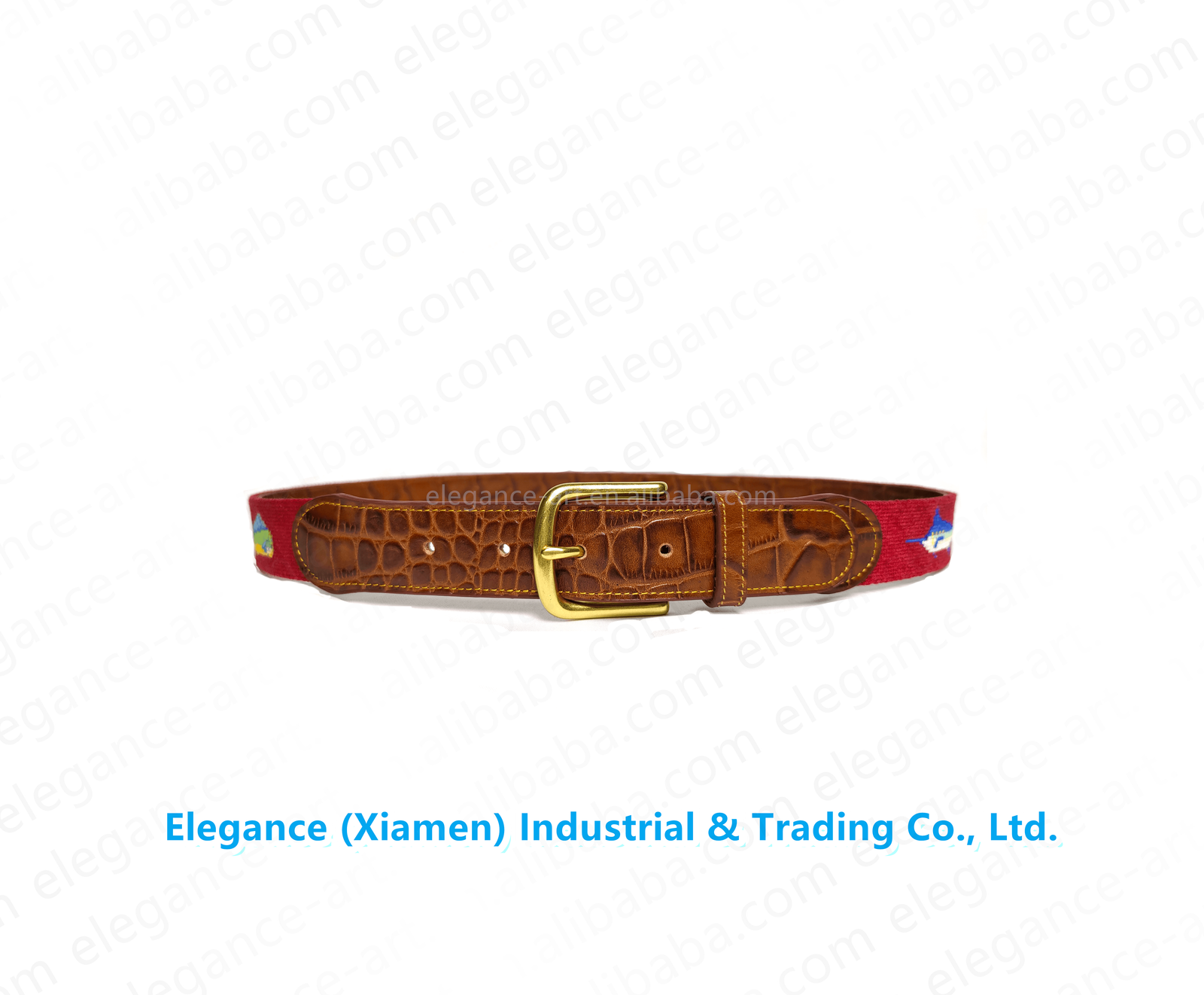 Luxury Belt Needlepoint Genuine Cowhide Leather Belt for Men Women Children