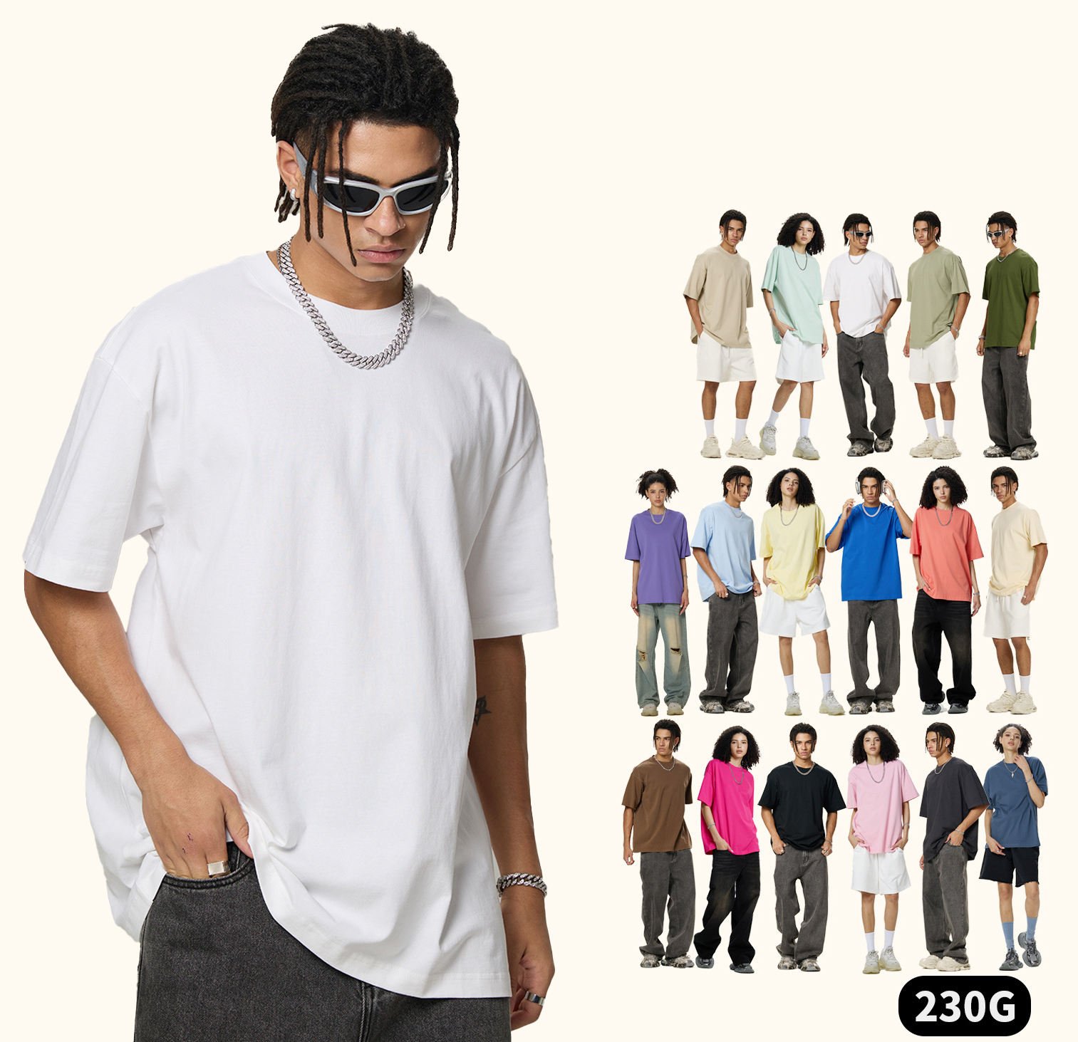 High Quality 100% Cotton Plus Size T-shirt Customize Heat Transfer Printing Logo 230gsm Men Plain O-neck Tshirt Custom t Shirt