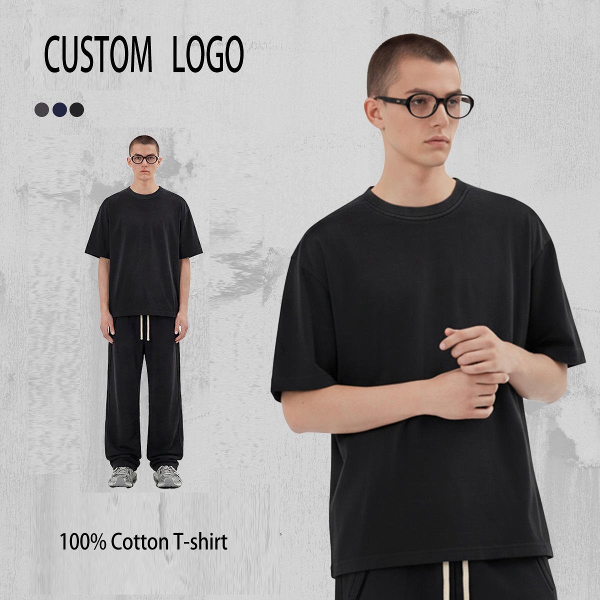 High Quality Blank Cotton StreetWear Tshirt Oversized Drop Shoulder T-shirt Custom Print logo HeavyWeight White T Shirt for Men