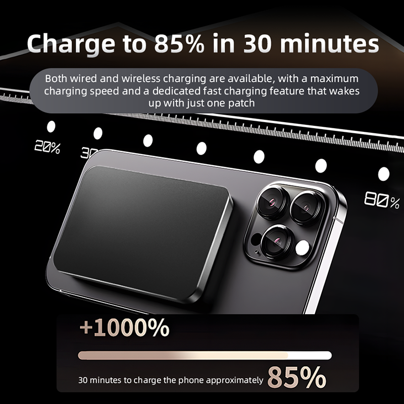 Custom Portable Power Banks 5000mAh 10000mAh Capacity for Global Market Magnetic Wireless Charger 5000 10000 Mah Metal PowerBank