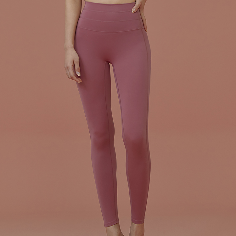 Wholesale Custom Soft Yoga Leggings Solid Color Sportswear Workout High Elastic Leggings for Ladies