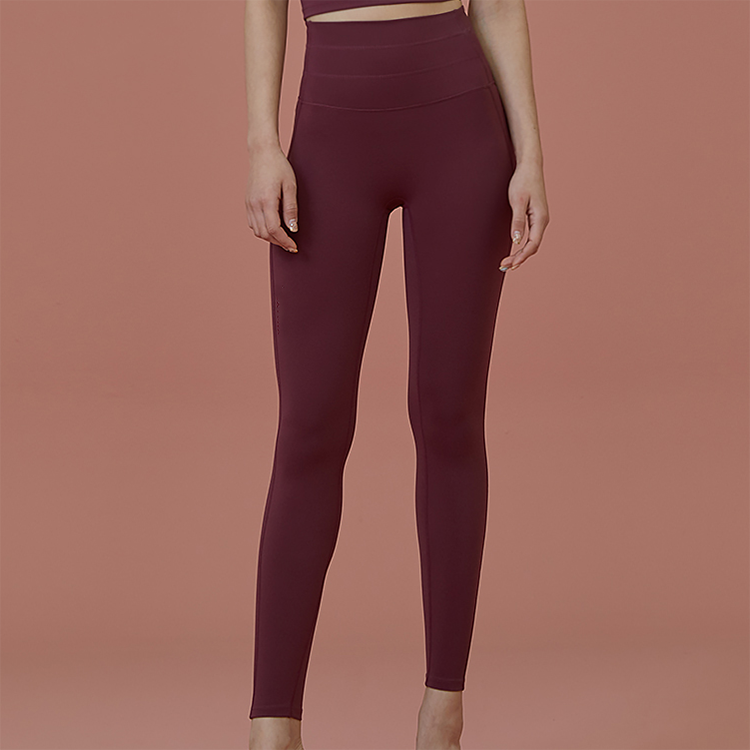 Wholesale Custom Soft Yoga Leggings Solid Color Sportswear Workout High Elastic Leggings for Ladies