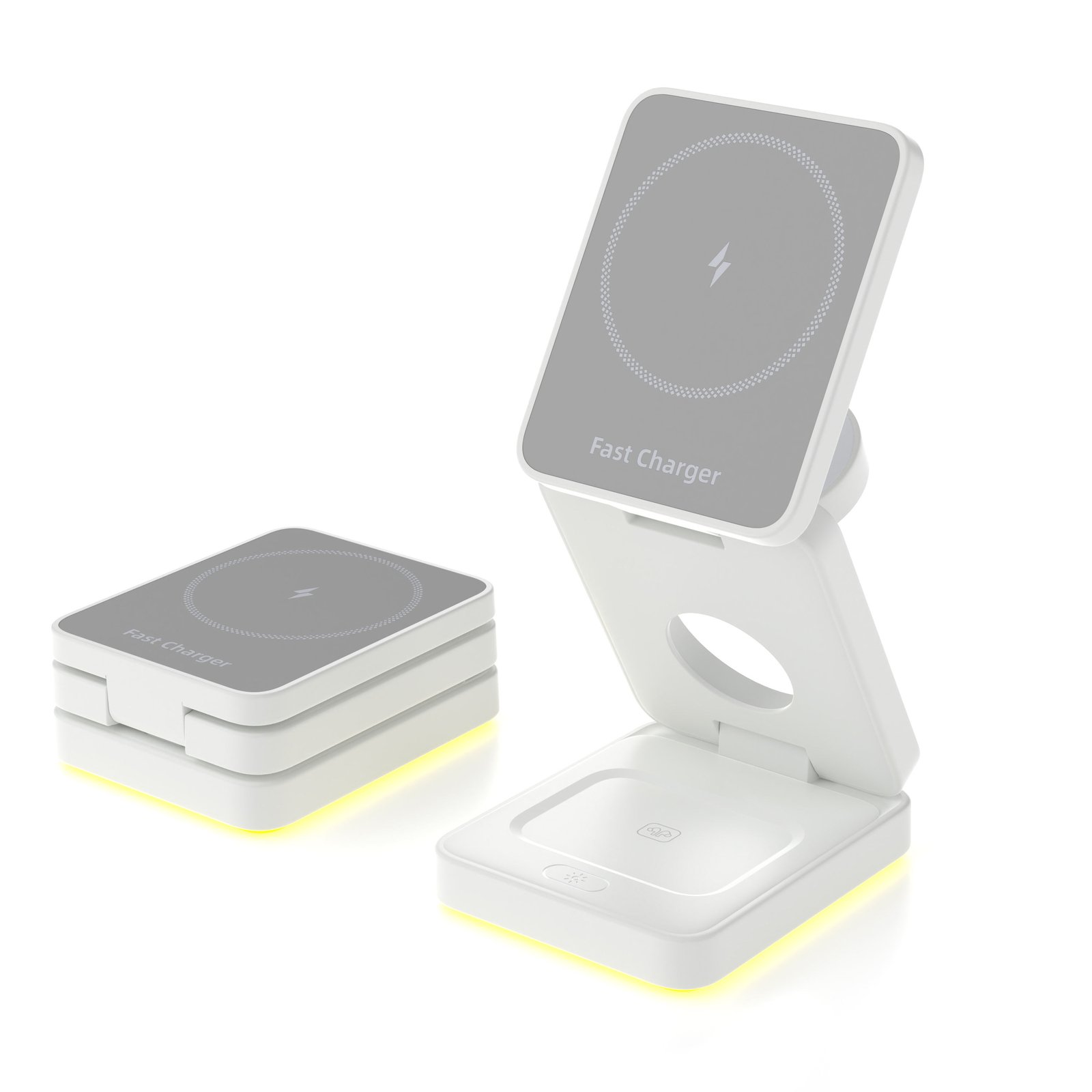 Customizable logo Phone Stand 3 in 1 Wireless Charger for Phone 15W Fast 3 in 1 Magnetic Wireless Charger Station