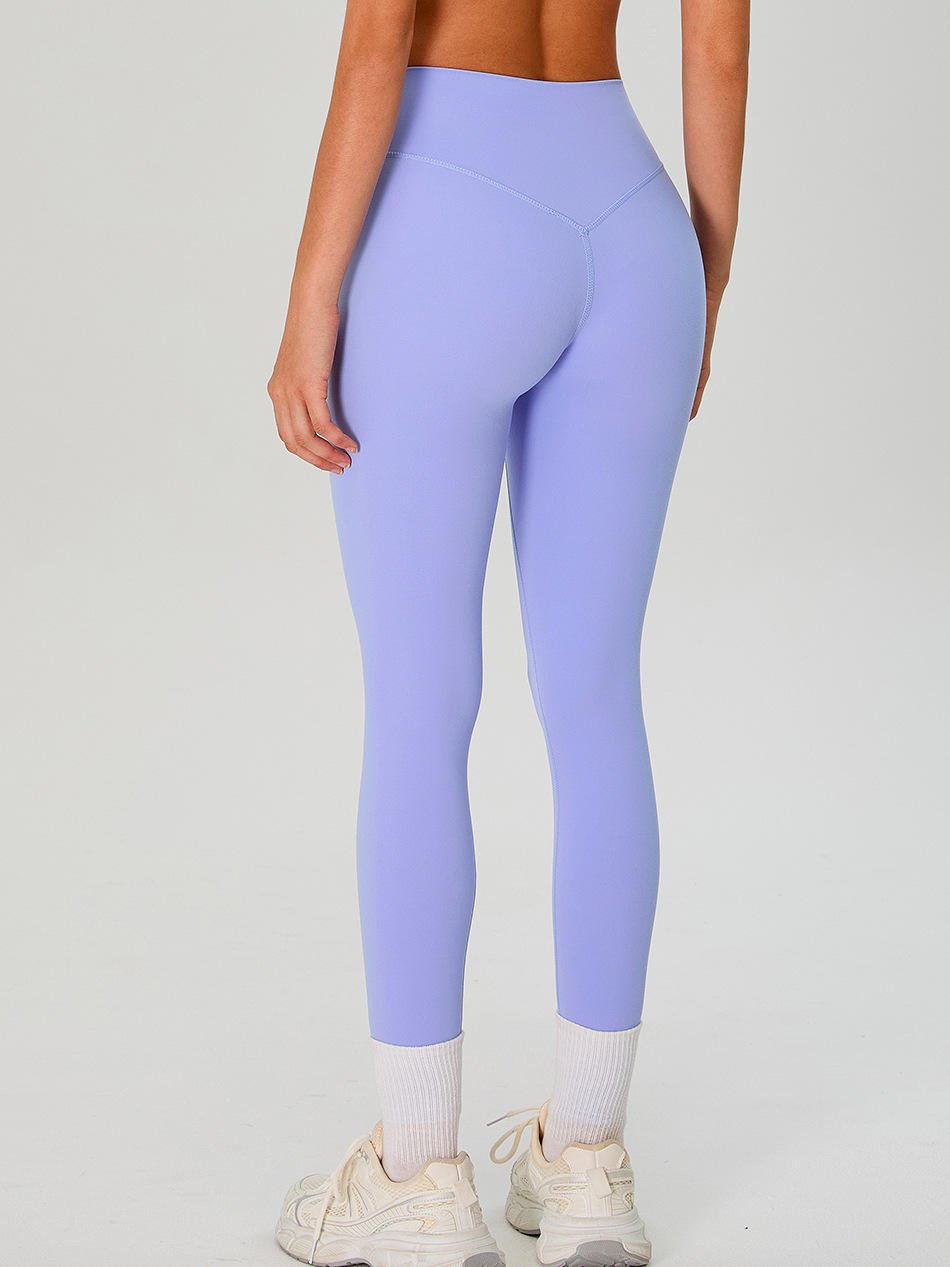 GH Women Soft Nylon Fitness Leggings Comfortable Sports Workout Yoga Pants High Waist Yoga Leggings