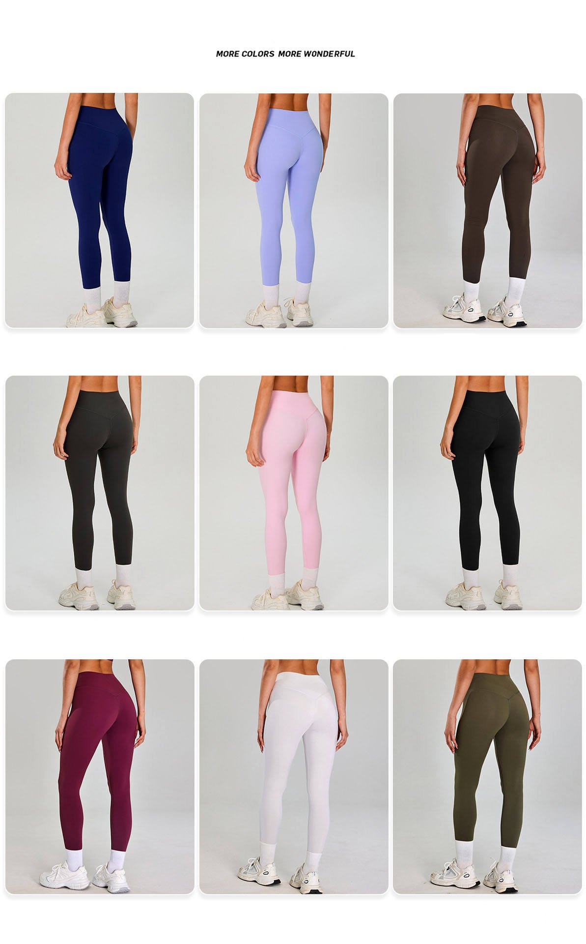 GH Women Soft Nylon Fitness Leggings Comfortable Sports Workout Yoga Pants High Waist Yoga Leggings