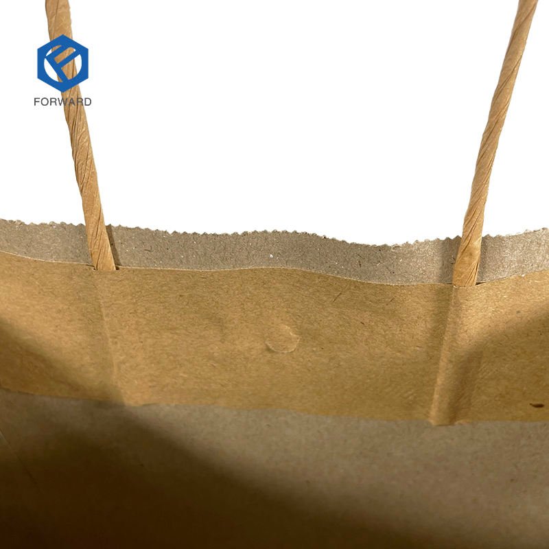 2024 Custom Logo Printed Recycled Brown Kraft Paper Bag Reusable Shopping Bag Handles for Craft Candle Use Hot Selling Gift Bag