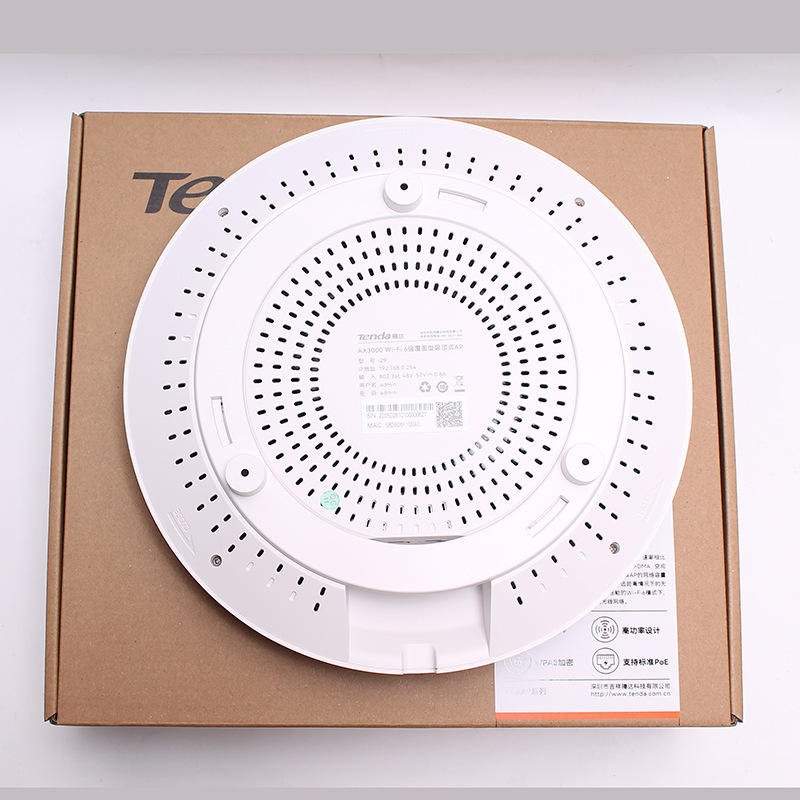 Tenda I29 Gigabit Dual Band WiFi6 Ceiling AP AX3000 PoE Powered Large Home Coverage