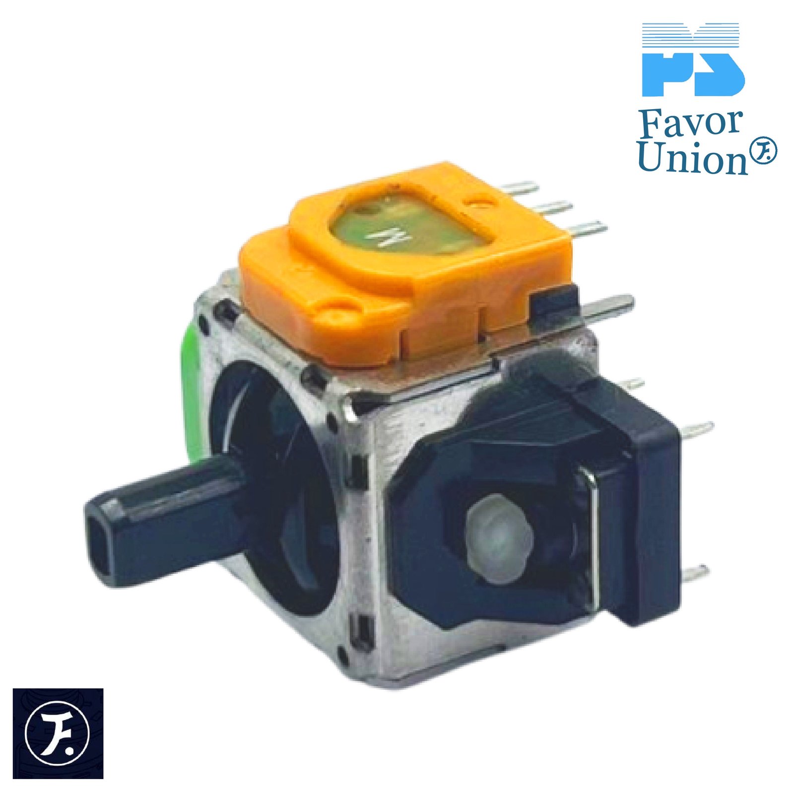 Favor Union Electromagnetic Joystick Module Long-Life TMR Sensor 5 Million Cycles Hole PS4 PS5 Model FJH10K-0037A 1.7V-5.5V