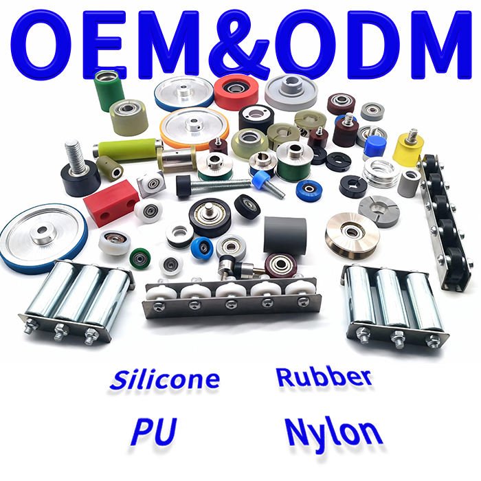 Furniture Wheel Diameter 20 30 40 50 mm diameter pu polyurethane with bearing pipe drive pu rubber wheel