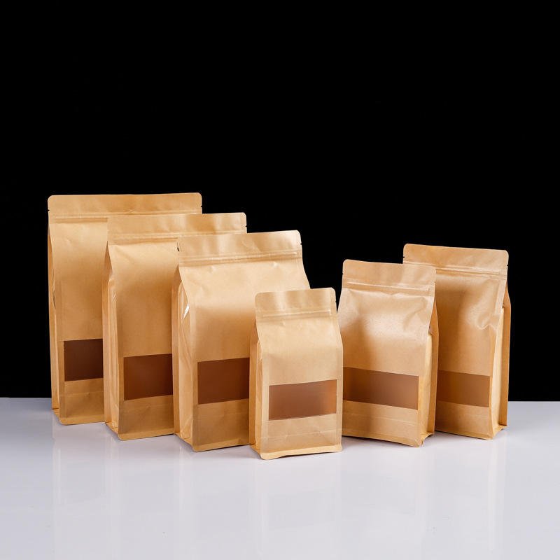 Custom Food Packaging Small Kraft Paper Bag With Logo for Tea