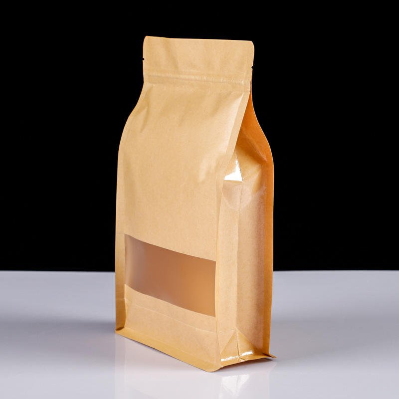 Custom Food Packaging Small Kraft Paper Bag With Logo for Tea