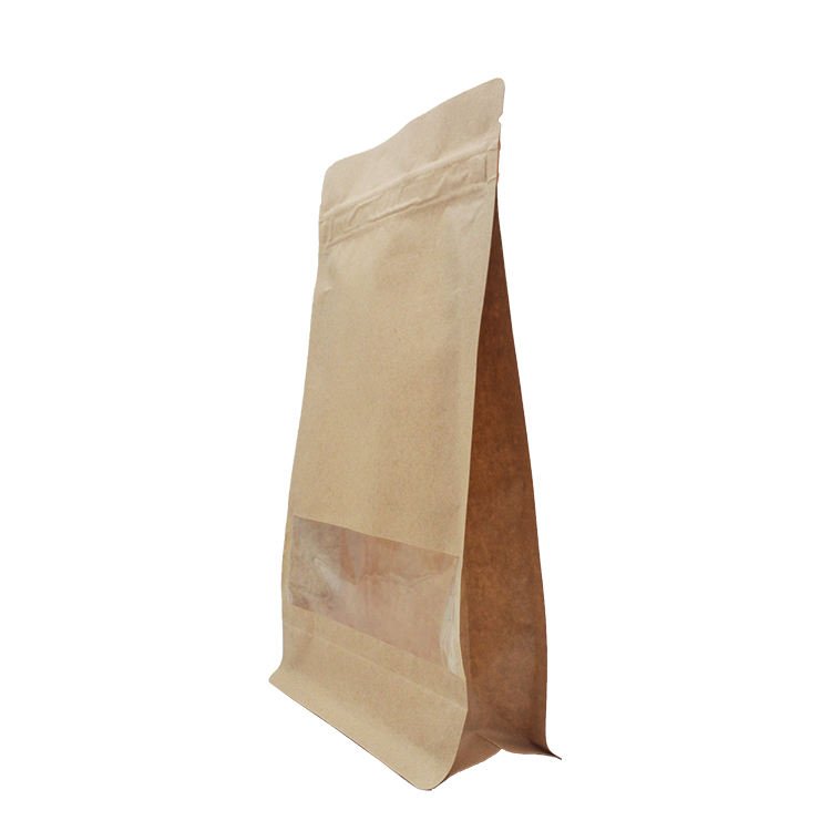 Biodegradable Mylar & Aluminum Foil Box Flat Bottom Stand up Zip Lock Pouch Custom Paper Shopping Bag