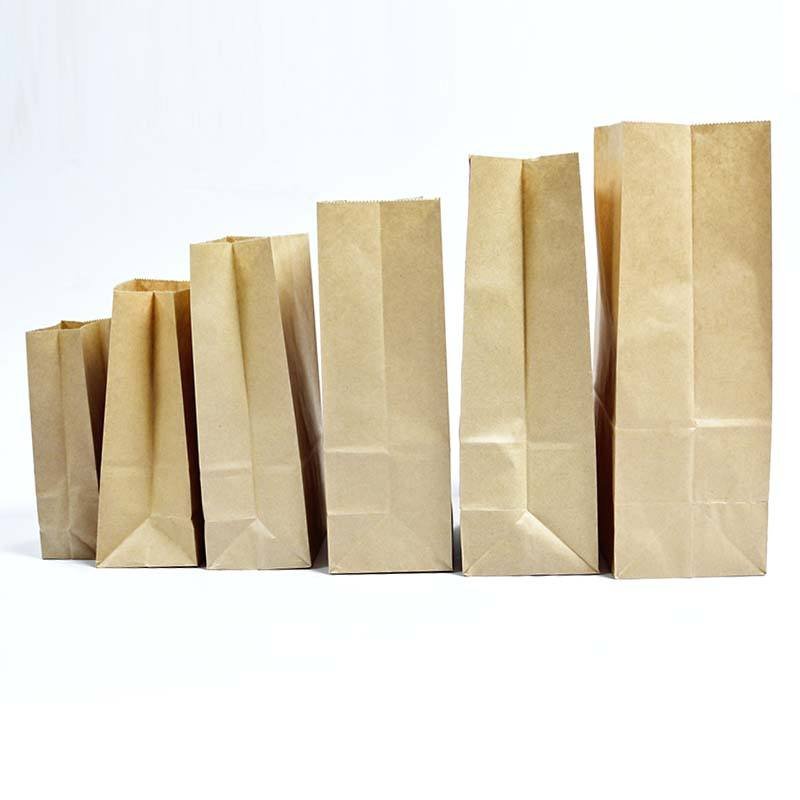 Custom for Food Grade Kraft Paper Bag Recycled Brown Paper Bag Take Away Paper Bag with Logo Printed