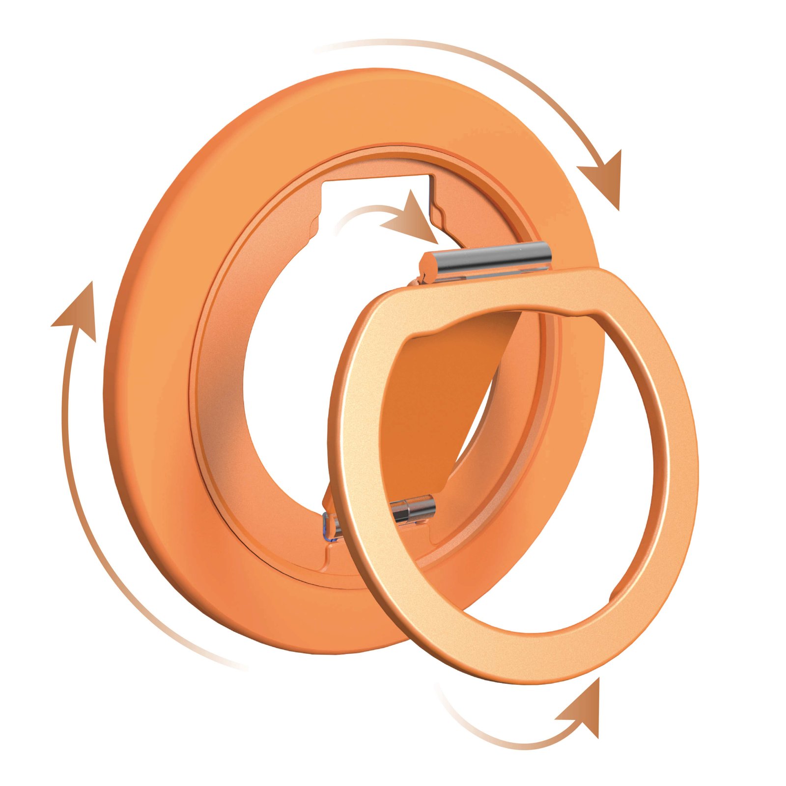 FGX Adjustable Universal Magnetic 360 Rotation Aluminum Alloy Phone Stand Ring Holder Customizable Design for All Mobile Phones