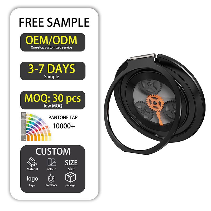 Ultra-Thin Foldable Aluminum Alloy Adjustable 360 Degree Rotating Adhesive Fix Finger Ring Phone Stand Holder New Phone Grip