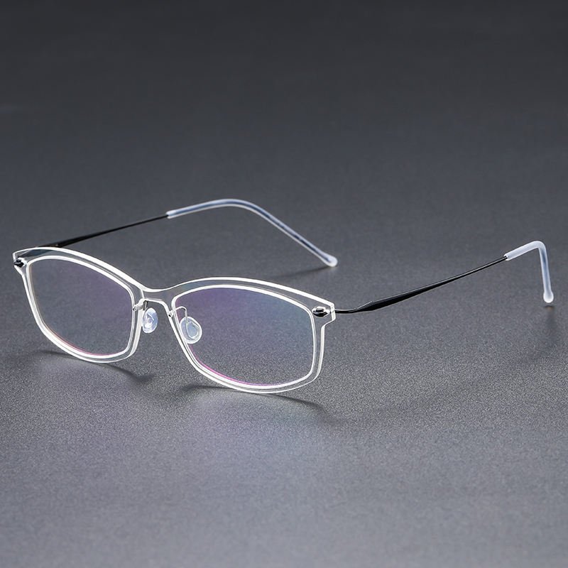 High Quality Titanium Square Full Rim Men's Eyeglasses Frames for Daily Wear Lightweight and Comfortable