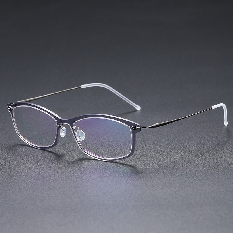 High Quality Titanium Square Full Rim Men's Eyeglasses Frames for Daily Wear Lightweight and Comfortable