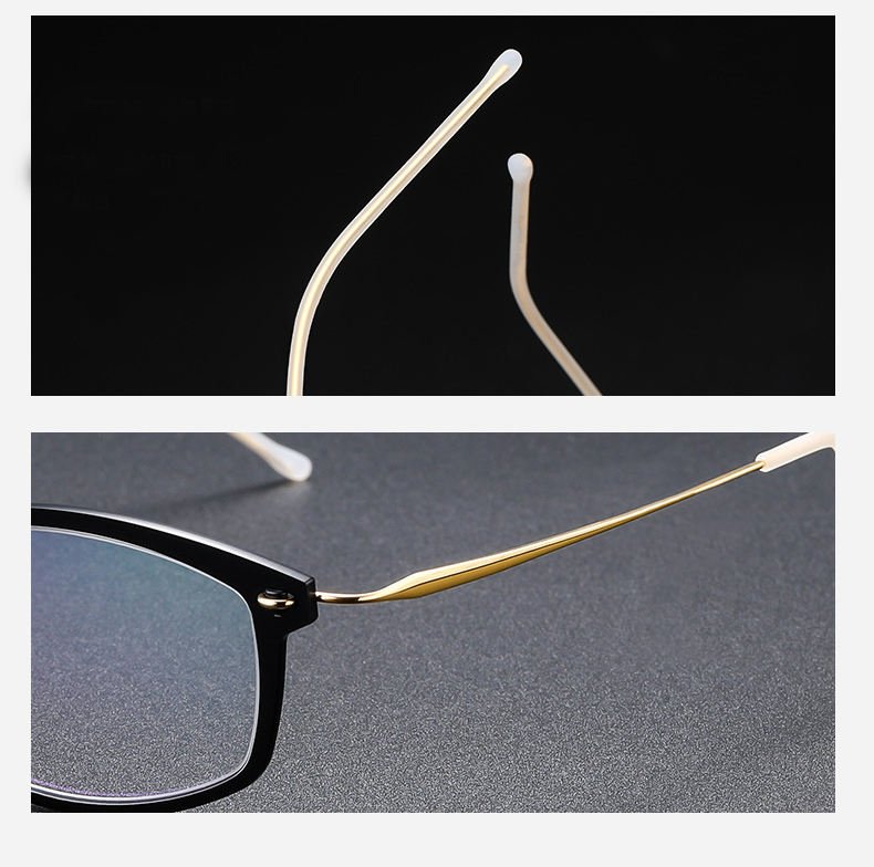 High Quality Titanium Square Full Rim Men's Eyeglasses Frames for Daily Wear Lightweight and Comfortable