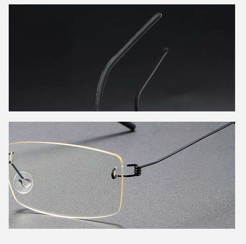 Oscare AMOLD Funny Titanium Eyewear High Quality Round Screwless Luxury Design Classic Print Pattern Frame