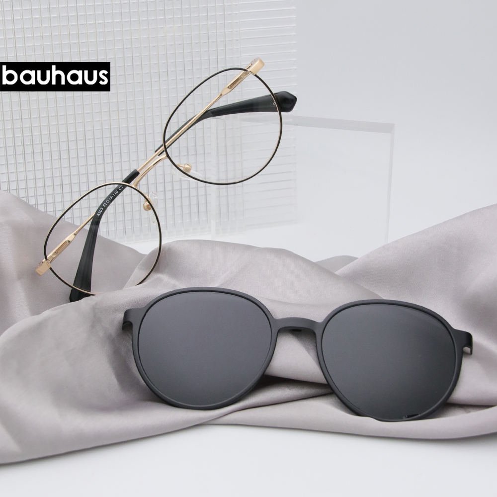 X303 Latest Fashion Factory Direct Stainless Steel Metal Eyewear with Magnetic Polarized Clip on Sunglasses