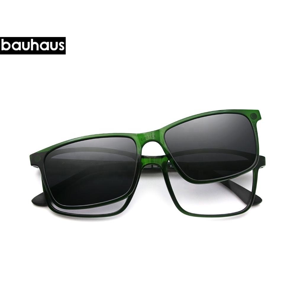 X3195 Factory Direct Ultra Light Square Clip on Polarized Sunglasses