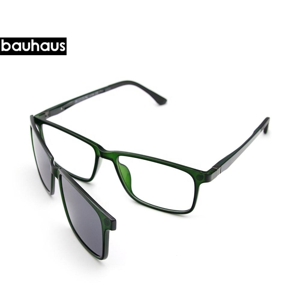 X3195 Factory Direct Ultra Light Square Clip on Polarized Sunglasses