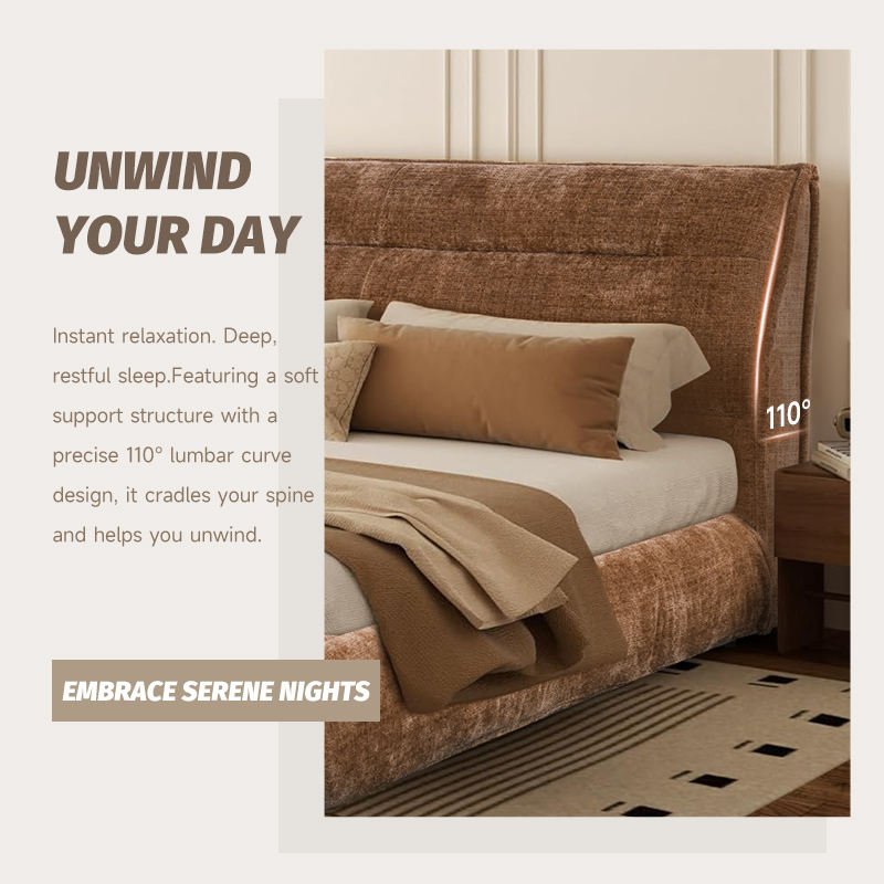 OEM/ODM Luxurious Modern Comfortable Headboard Double Bed Frame Queen/King Size Bedroom Sets