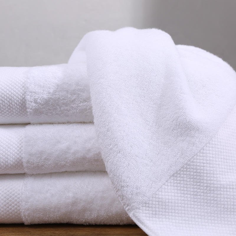 Hospitality Industry Hotel Towel Ultra Soft Hand Face Towels Bulk Wholesale 5 Star Luxury Hotel 100% Cotton White Bath Towel Set
