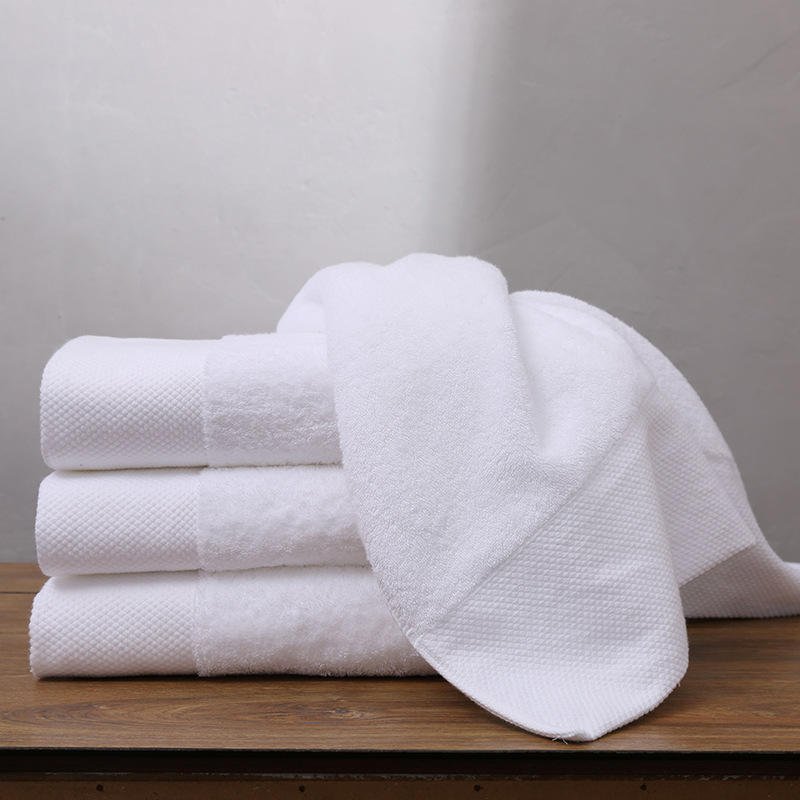 Hospitality Industry Hotel Towel Ultra Soft Hand Face Towels Bulk Wholesale 5 Star Luxury Hotel 100% Cotton White Bath Towel Set