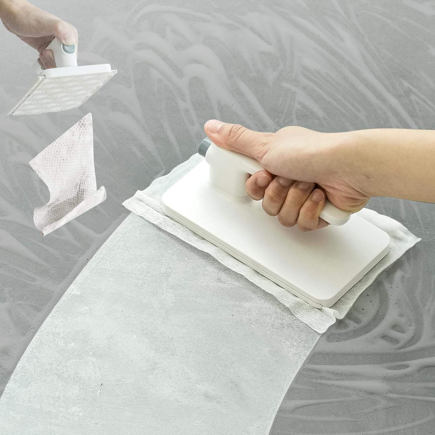 Handheld Mop One-Button Mop Does Not Get Hands Dirty Automatic Clip Floor Brush Kitchen/Bathroom/Floor/Window/Mirror Cleaning