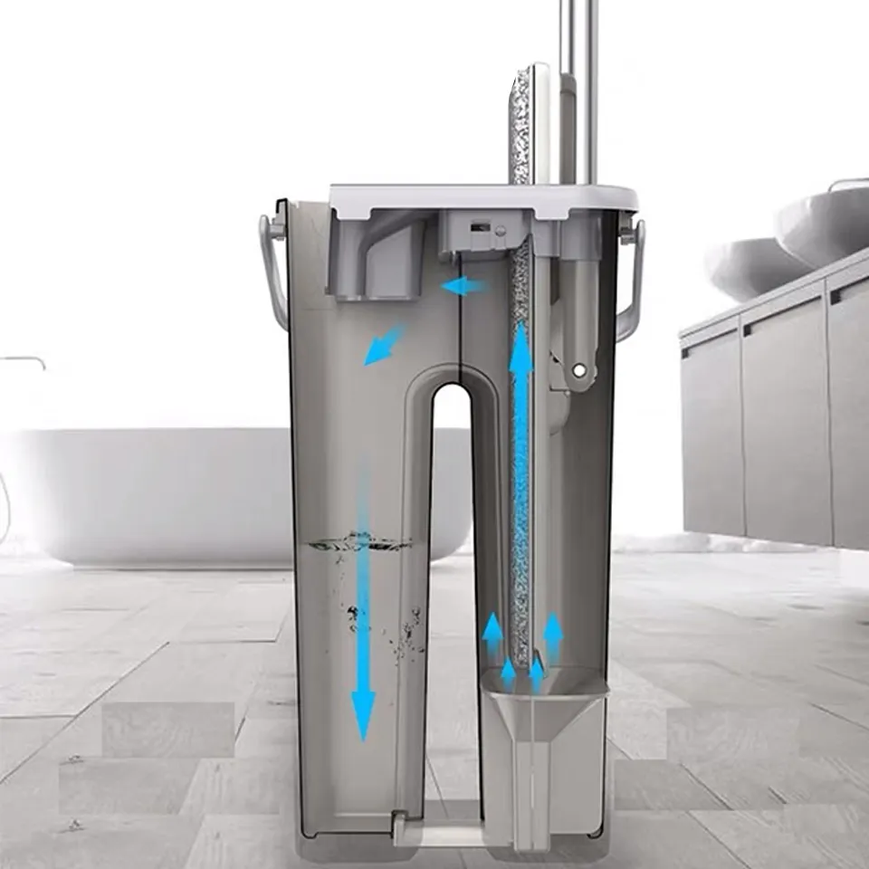 2025 Spin Mop with Dirt Separation and Cleaning, Squeeze Dry Mop and Bucket Type Floor Cleaning Mop