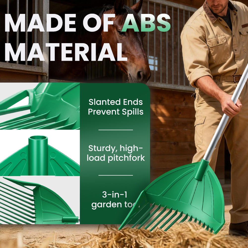 One99 ABS Manure Fork Head Replacement for Hay & Stable Use | Rugged Farm Tool Component | Factory Wholesale Orders Welcome