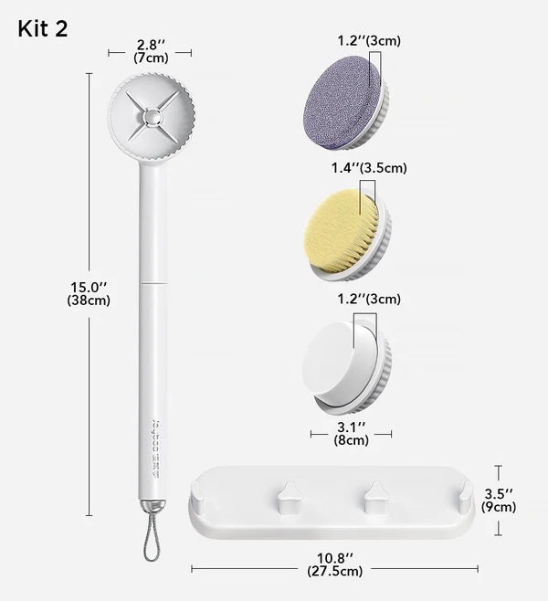 Joybos Brush Long Handle for Shower Back Bath Brush for Shower
