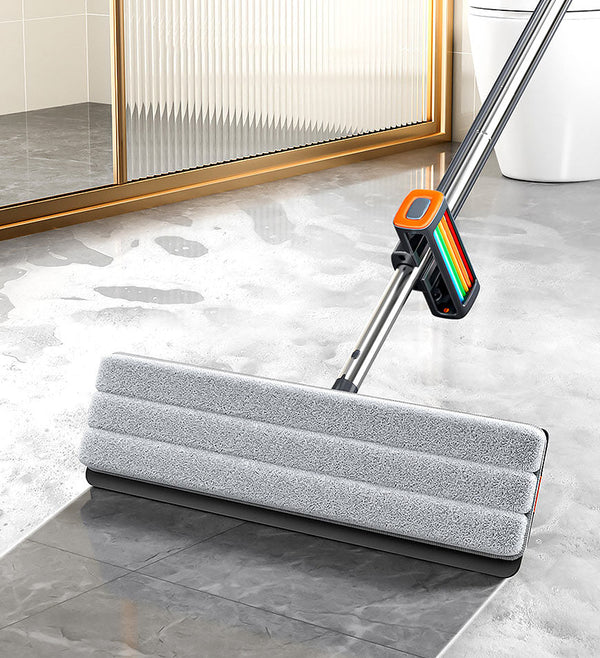 Joybos Flat Mop Stainless Steel Panel No Hand Wash Microfiber Mop for Floor Cleaning with 2 Pcs Mops Clothes