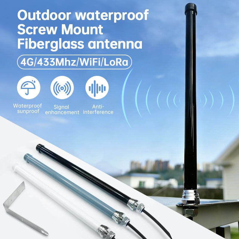 Waterproof Omnidirectional 698-2700MHz Screw Mount Bracket Fixed Outdoor Cellular IOT Lora WIFI 3G 4G LTE Fiberglass Antenna