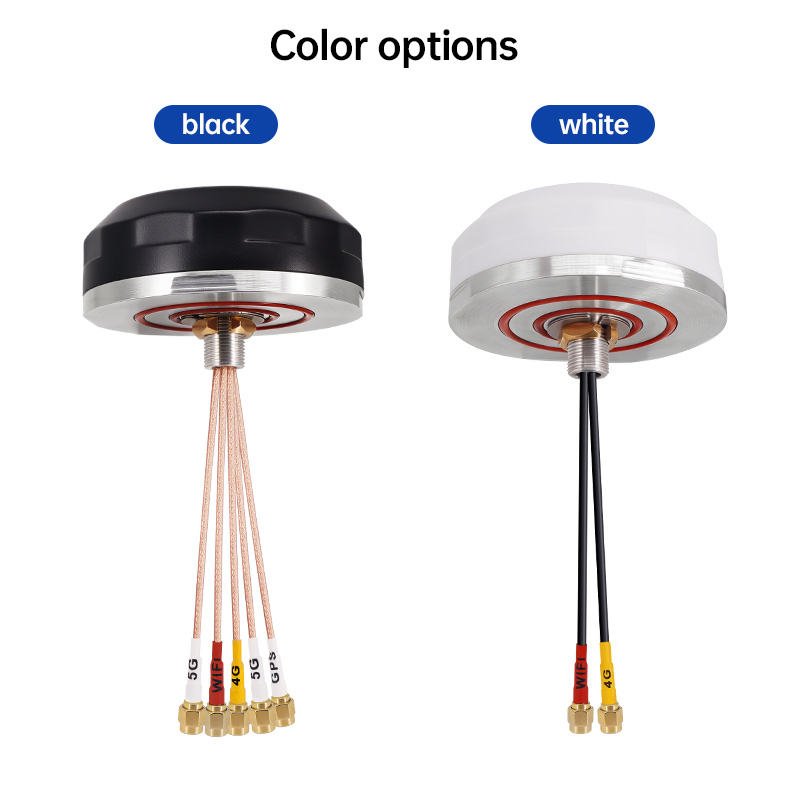 Waterproof Outdoor Low Profile 5 in 1 Omnidirectional Screw Mount Combo GPS WIFI 4G LTE MIMO 5G Puck Combination Antenna