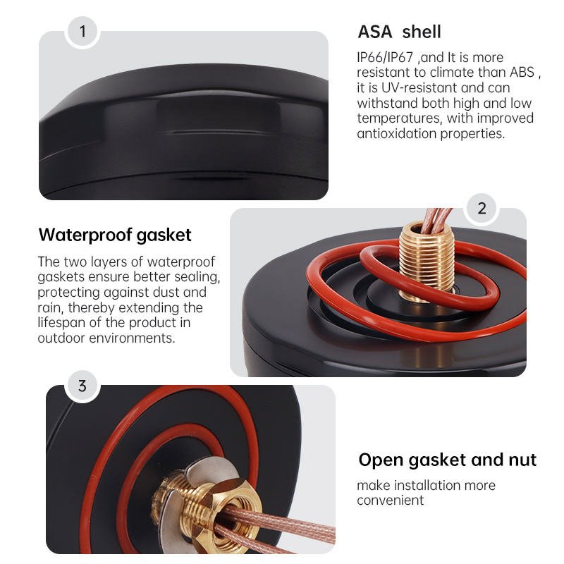 Customized 5 in 1 Waterproof Outdoor Omnidirectional Screw Mount Combined Low Profile GPS WIFI 4G LTE MIMO 5G Puck Combo Antenna