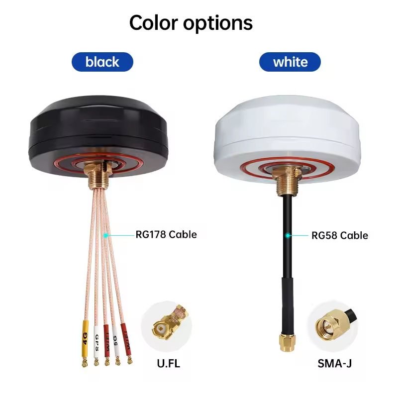 5 in 1 Omnidirectional Combination Antenna GPS WIFI 4G LTE 5G Puck Waterproof Outdoor with Low Profile and Screw Mount Design