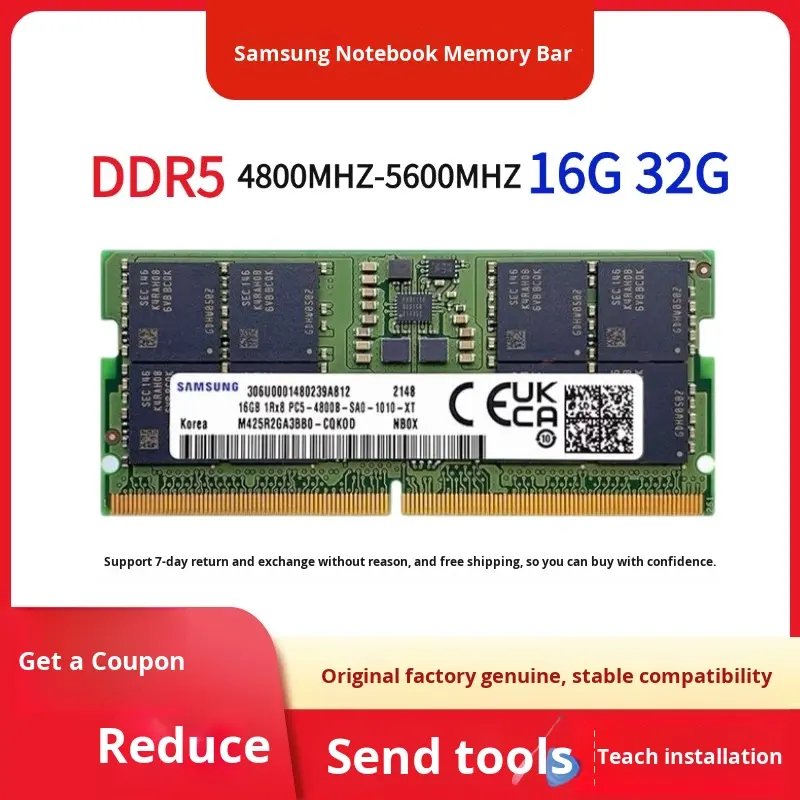 For DDR5 Laptop RAM 16GB 32GB Gaming Overclocking Made in South Korea