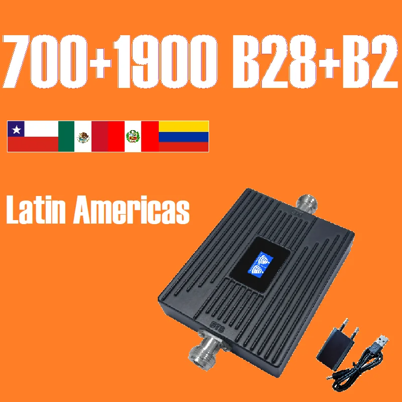 4G 700 Band 28 B28 1900 Band B2 B25 Mobile Phone Signal Booster Cellular Signal Amplifier LTE DCS Repeater 2G 3G 4G 5G