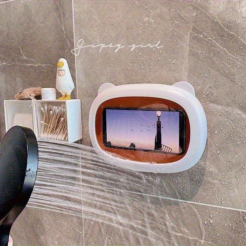 360 Degree Rotating Flexible Folding Telescopic Wall Mounted Bathroom Waterproof Touch Screen Punch Free Phone Holder