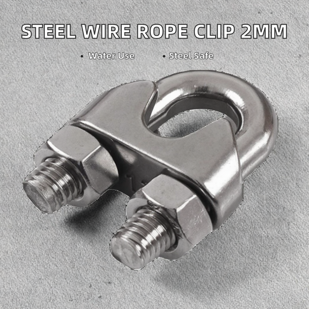 GuanHang GH-M2 DIN741 Stainless Steel Wire Rope Clips M2 304/316 3mm EP Finish Metric