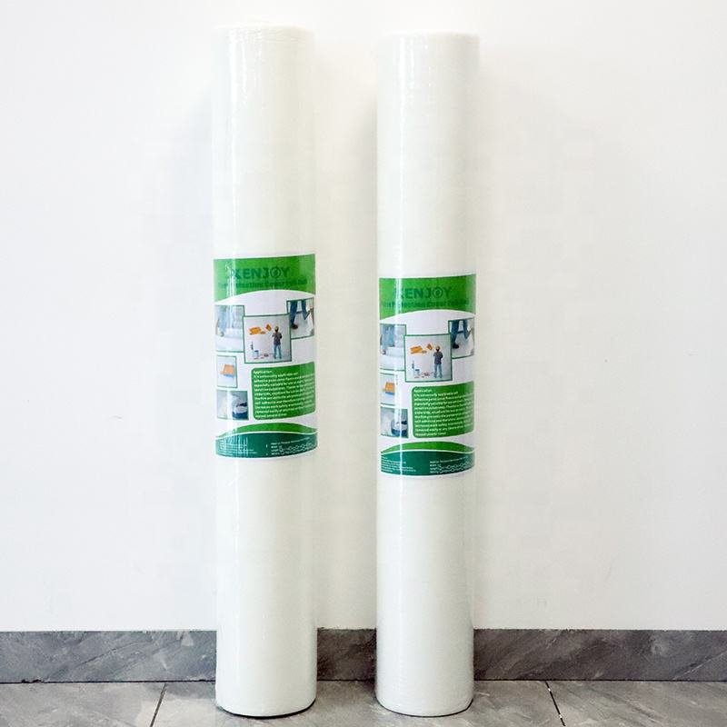 Waterproof Clear Transparent PE Plastic Floor and Carpet Surface Protective Film White Painter Felt 120GSM 1*50m 1*25m Cover Pad