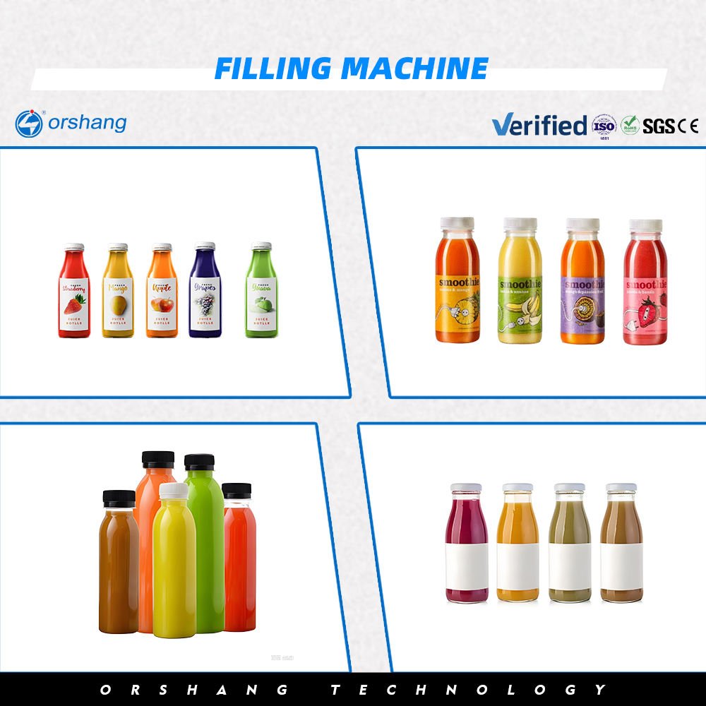 Orshang Desktop Automatic High-Speed Spray Bottle Oil Juice Beverage Wine Filling Capping Labeling Production Plastic Chemical