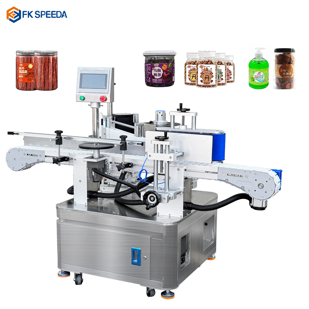 Servo Motor High Speed Rolling Round Bottle Labeling Machine Fed Labeler for Round Containers, Stable and Precise