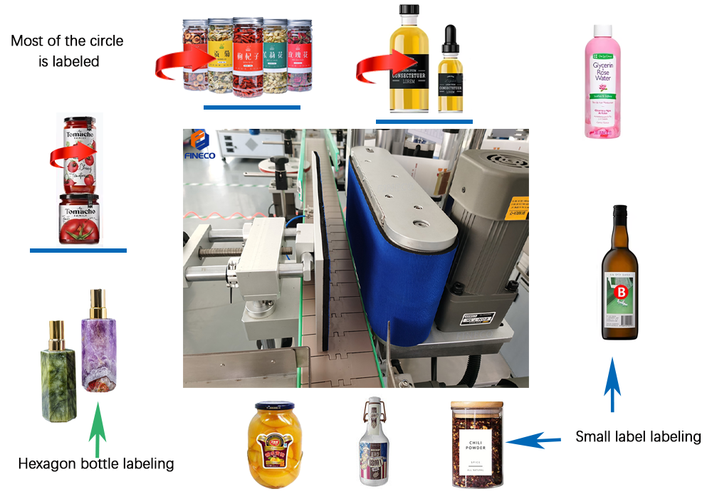 Servo Motor High Speed Rolling Round Bottle Labeling Machine Fed Labeler for Round Containers, Stable and Precise